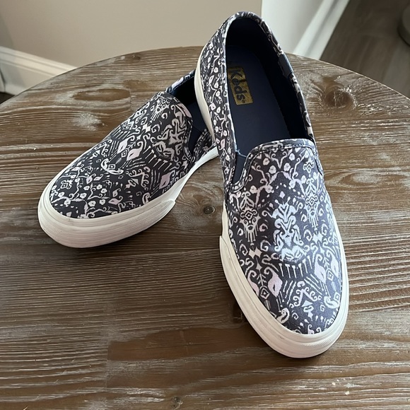 Keds Shoes - Keds Double Decker Blue Mosaic Slip On Sneaker